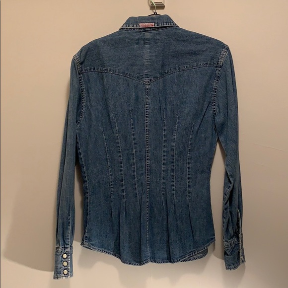 Replay Acid Washed Denim Shirt.  FALL FABULOUS! - Picture 8 of 10